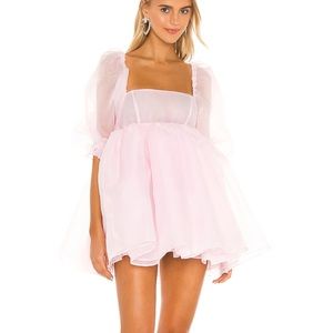 Selkie Puffy Pink Mini Dress